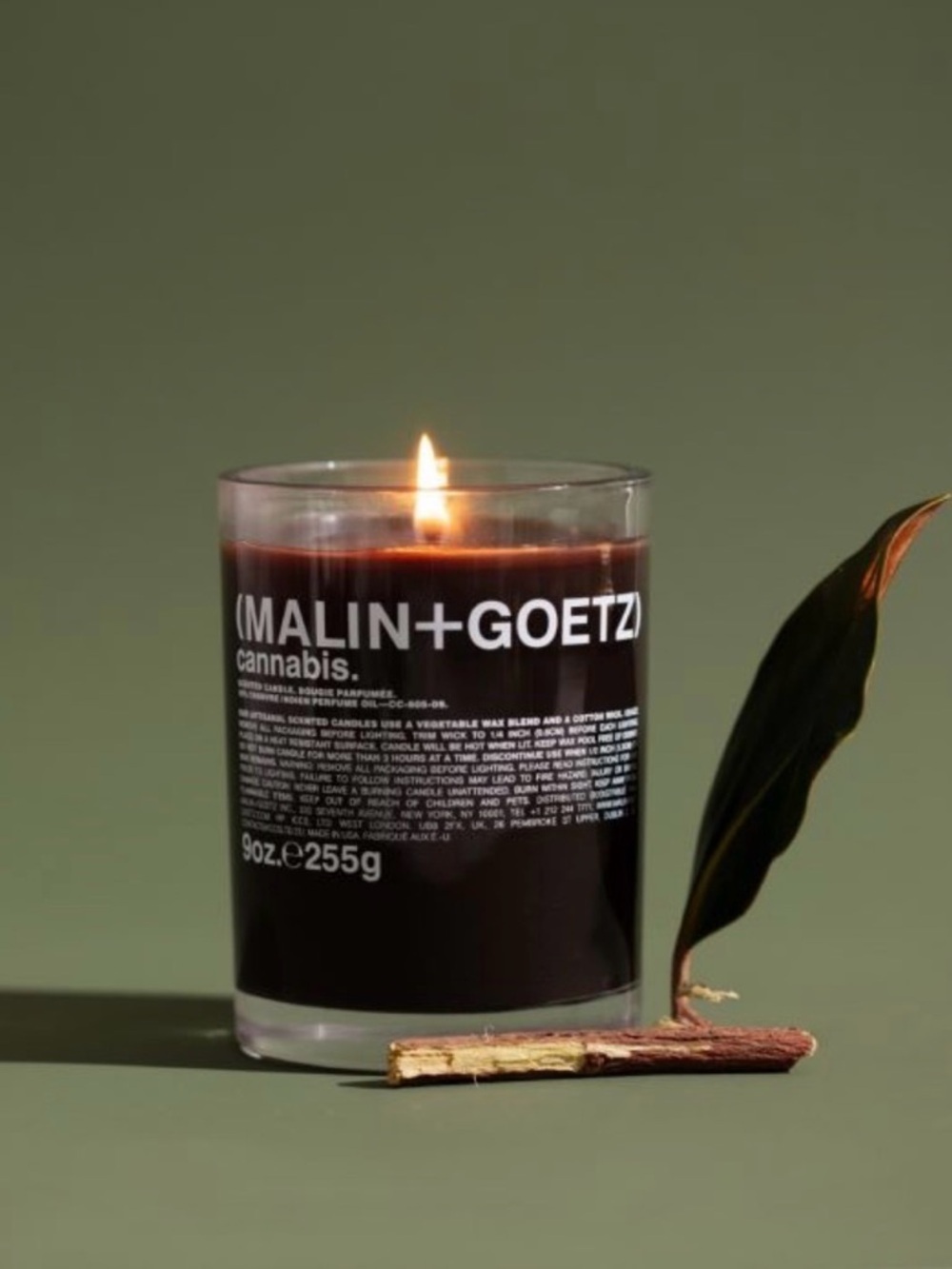 Malin + Goetz Cannabis Candle 9 oz. 255g Like-New